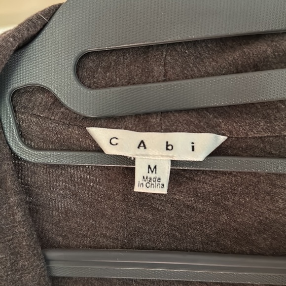 Cabi, long sleeved, heather gray, wrap style shirt - Picture 2 of 3